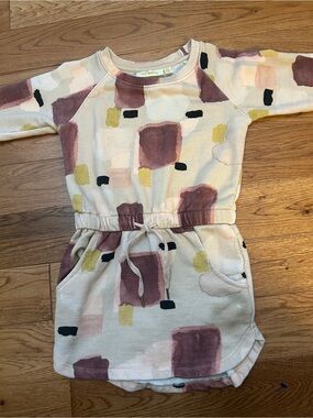 Soft Gallery Sweatshirt Dress Girls 4T Green Drawstring Long Sleeve